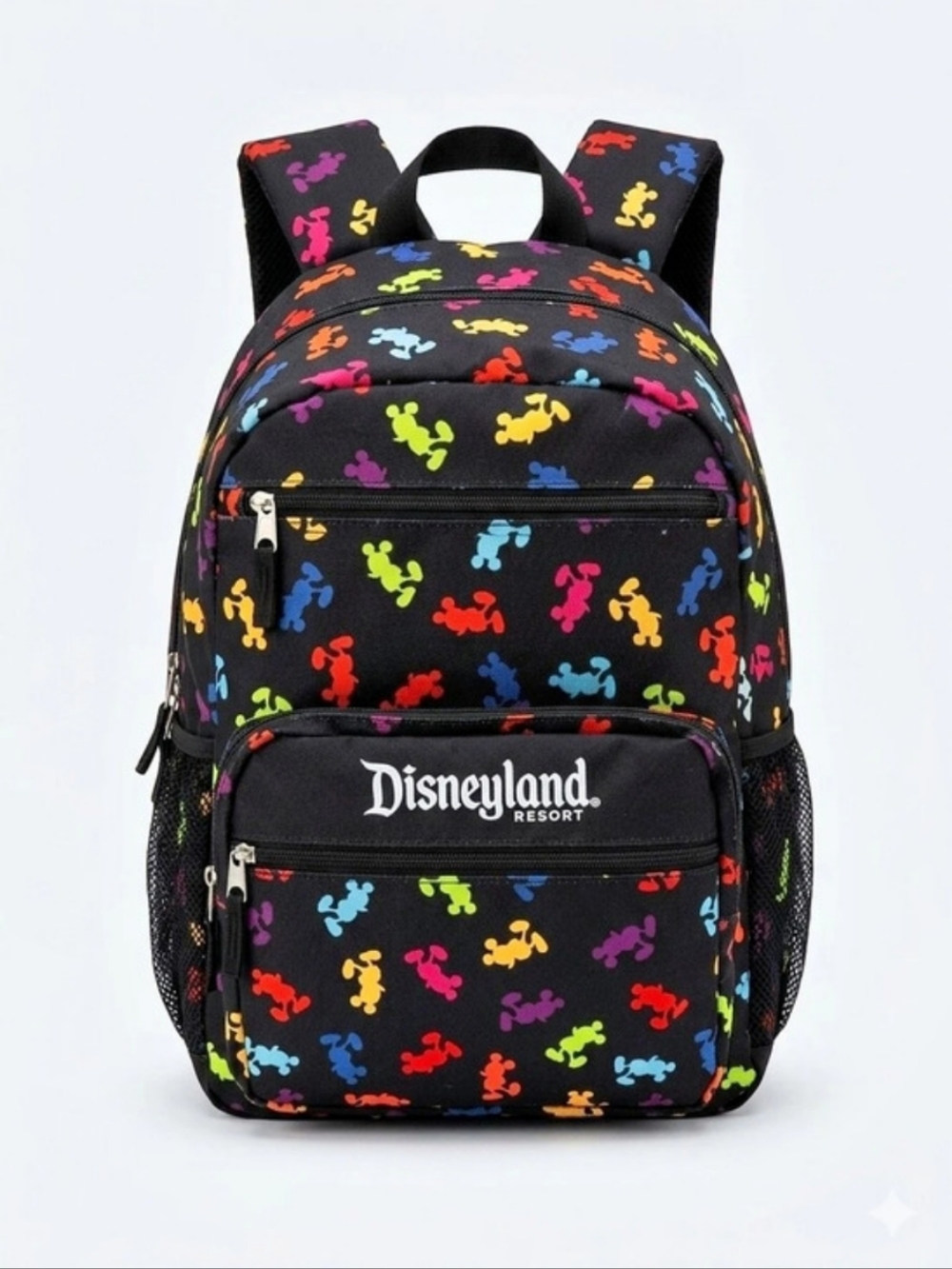 Disney Parks Disneyland Resort Mickey Mouse Neon Heads All Over Print Backpack